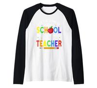 I Think of Skipping School Teaching Funny Teacher's Day Raglan Baseball Tee