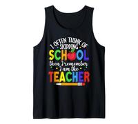 I Think of Skipping School Teaching Funny Teacher's Day Tank Top