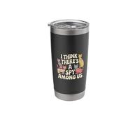 I Think There is A Spy Among Us | Funny Cat Kitten Art Memes Stainless Steel Insulated Tumbler