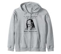 I Think Therefore I Ignore You - René Descartes Sarcastic Zip Hoodie