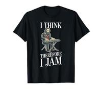 I Think Therefore I Jam Keyboard Philosophy T-Shirt