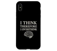 I Think Therefore I Overthink Funny Brain Philosophy Case for iPhone XS Max