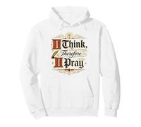 I Think Therefore I Pray Christian Faith Prayer Design Pullover Hoodie