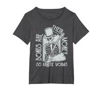 I Think You Should Leave, Bones are Their Money T-Shirt, Women's Plus, Dark Heather Grey, 2X