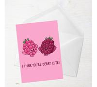 I Think You're Berry Cute Greetings Card - Large Card