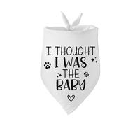 I Thought I was The Baby Dog Bandana Baby Announcement White Puppy Bandana Gender Reveal Photo Prop Accessories for Dog Lovers Owner Gift