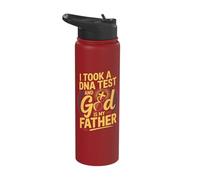 I Took A DNA Test and God is My Father Stainless Steel Insulated Water Bottle