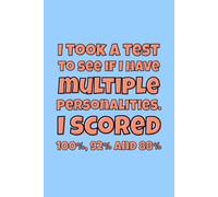 “I took a test to see if I…” Lined Notebook 6x9: Funny Psychology Quote Notebook for Study, Work, Notes | Absurd Personality Humor Journal | Gag Gift for Friends, Coworkers, Women, Men, Overthinkers