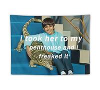 I Took Her To My Penthouse and I Freaked It Ravi Tapestry for Bedroom Aesthetic, Funny and Meme Tapestries for College Dorm and Living Room - Small Size 30"x40"