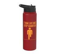 I Took Life One Step Shorter Amputee Leg Humor Amputated Leg Stainless Steel Insulated Water Bottle