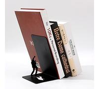 I-TOTAL® - Cute Metal Book Stand Bookends/Bookends for Shelf/Table (Crushed)
