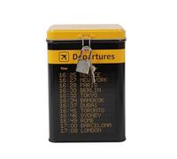 I-TOTAL® - Funny Money Box with Lock and Keys/Metal Coin Purse with Lock (DEPARTURES)