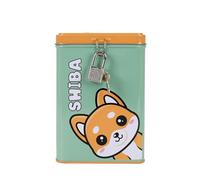 I-TOTAL® - Funny Money Box with Lock and Keys/Metal Coin Purse with Lock (SHIBA)