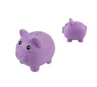 I-TOTAL® - Funny Decorative Money Box/Money Bank in Durable Plastic (PURPLE PIGGY)