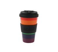 I-TOTAL IDRINK® - RPET Coffee Mug with openable Silicone Cap, Easy to Carry 435ml, Recycled Plastic Takeaway Mug 8.7 x 8.7 x 15cm Ergonomic 435ml (Love is Love)