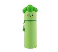 I-TOTAL® - La Scuola Soft Silicone Pencil Case, Stretchable, Shaped Shape, Benny Broccoli, Kawaii