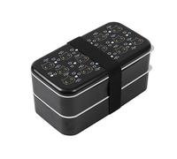 I-TOTAL® - Lunch Box with Two Tiers Bento Box with Cutlery, with BLACK CAT Valve