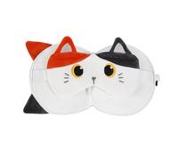 I-TOTAL ® - Pillow with Mask for Sleeping, Resealable Pillow with Hook for Travel (Orange CAT)
