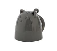 I-TOTAL - Up & Down Ceramic Mug, Reversible Mug 300 ml (Grey CAT)