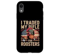 I Traded My Rifle for Roosters Veteran Chicken Farmer Case for iPhone XR