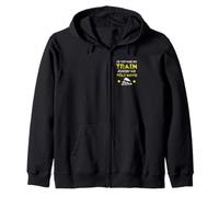 I travel by train to North Pole Rail and Loco Steam Zip Hoodie