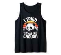 I Tried that is Enough Panda Retro Sunset Tank Top
