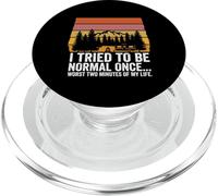 I Tried To Be Normal Once Funny Retro Camping Caravan Art PopSockets PopGrip for MagSafe