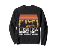 I Tried To Be Normal Once Funny Retro Camping Caravan Art Sweatshirt