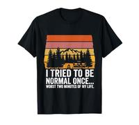 I Tried to Be Normal Once Funny Retro Camping Caravan Art T-Shirt