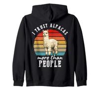 I Trust Alpacas Llama Animal Lover Alpaca Llamas Owner Zip Hoodie