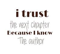 i Trust Next Chapter Because Know Author Fine Carving Decals 64x80.8cm Equipped with Transfer Film kit Coffee