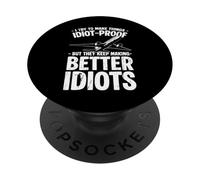 I Try To Make Things Idiot Proof Airplane Aircraft Mechanic PopSockets Adhesive PopGrip