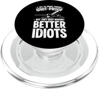 I Try To Make Things Idiot Proof Airplane Aircraft Mechanic PopSockets PopGrip for MagSafe