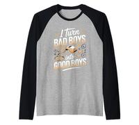 I Turn Bad Boys Into Good Boys Dog Trainer Raglan Baseball Tee