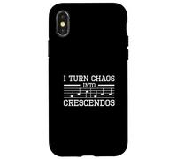 I Turn Chaos Into Crescendos Funny Music Orchestra Conductor Case for iPhone X/XS
