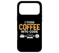 i turn coffee into code Powered by Java and Logic men women Case for iPhone 17 Pro Max