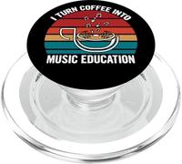 I Turn Coffee Into Music Education Coffee Lover Vintage PopSockets PopGrip for MagSafe