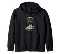 I Turn Coffee Into Radio Waves Ham Radio Zip Hoodie
