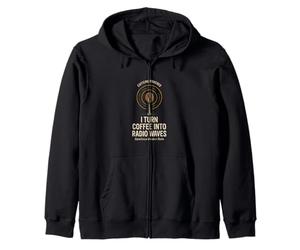 I Turn Coffee Into Radio Waves Ham Radio Zip Hoodie