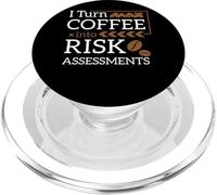 I Turn Coffee into Risk Assessments Cybersecurity Gift PopSockets PopGrip for MagSafe
