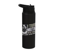 I Turn Metal Into Things What's Your Superpower Welder Stainless Steel Insulated Water Bottle