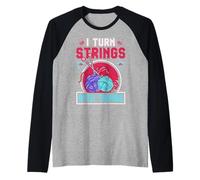 I Turn Strings Into Things Raglan Baseball Tee