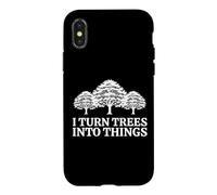 I Turn Trees Into Things Carpenter Humor carpenter quote Case for iPhone X/XS