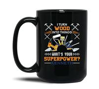 I Turn Wood Into Things Carpenter Coffee Mug Durable Tea Cup Ceramic Drinking Cup Fun Gifts for Office Christmas Valentine's Day 330Ml