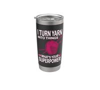 I Turn Yarn Into Things What's Your Superpower - Knitting Stainless Steel Insulated Tumbler
