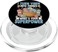 I Turn Yarn Into Things What's Your Superpower PopSockets PopGrip for MagSafe