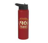 I Turned 40 Twice Funny 80th Birthday Stainless Steel Insulated Water Bottle