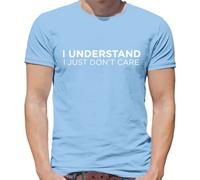 I Understand I Just Don't Care - Mens T-Shirt - Sky Blue - Large
