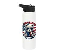 I Understand The Assignment Patriotic Bear Stainless Steel Insulated Water Bottle