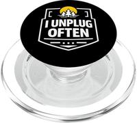 I Unplug Often Digital Minimalism Mindset Statement PopSockets PopGrip for MagSafe